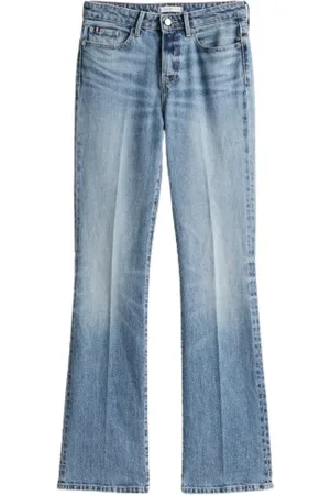 Tommy Hilfiger Jeans, Dames, Blauw, W27, Katoen, Bootcut Jeans met Vintage Stijl