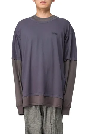 MAGLIANO Tops, Heren, Blauw, S, Katoen, Gelaagde Longsleeve Trui