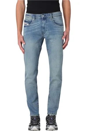 Diesel Jeans, Heren, Blauw, W34, Katoen, Slim Fit Blauwe Jeans