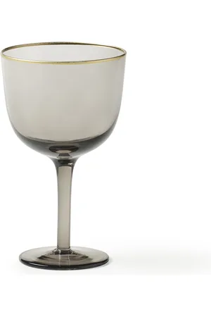 BITOSSI Interieur, unisex, Grijs, ONE Size, Elegant Wijnglazen Set Goud Grijs