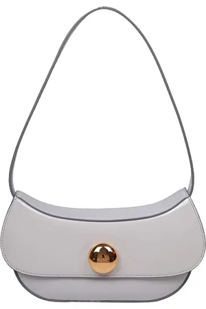 Marni Tassen, Dames, Grijs, ONE Size, Leer, Stijlvolle leren tas voor vrouwen