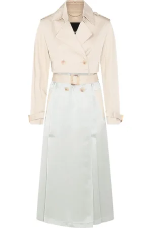 add Mantels, Dames, Roze, S, Lange Double Breasted Trenchcoat