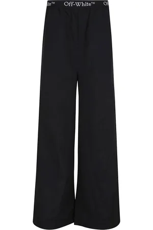OFF-WHITE Broeken, Dames, Zwart, S, Zwarte Broek voor Vrouwen Stijlvol