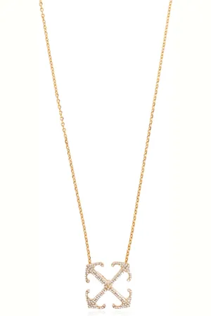 OFF-WHITE Accessoires, Dames, Geel, ONE Size, Messing ketting