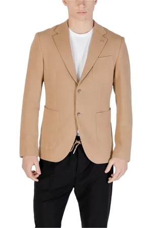 GIANNI LUPO Jassen, Heren, , M, Katoen, V-Hals Blazer met Zakken