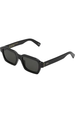 Retrosuperfuture Accessoires, unisex, Zwart, ONE Size, Geometrische zwarte zonnebril met retrostijl