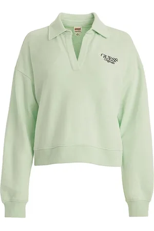 Guess Sweatshirts & Hoodies, Dames, Groen, M, Geborduurd Logo Polo Shirt