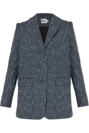 Self-Portrait Jassen, Dames, Blauw, S, Tweed, Losvallende blazer