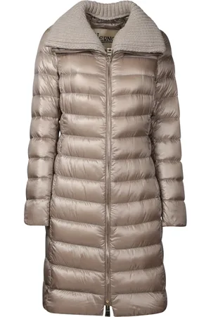 HERNO Mantels, Dames, Bruin, M, Beige Jas voor Vrouwen Aw 24