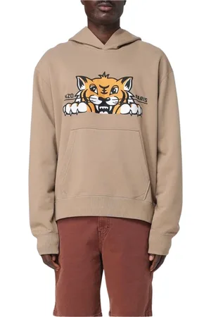 Kenzo Sweatshirts & Hoodies, Heren, Bruin, M, Katoen, Grafische Tijger Sweatshirt Mannen Zwart