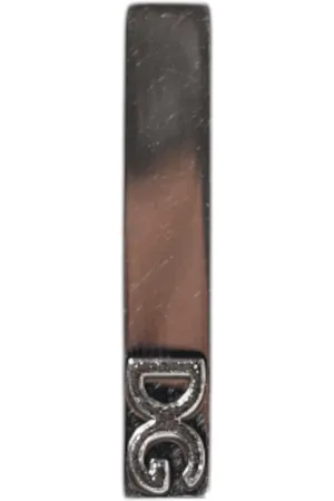 Dolce & Gabbana Accessoires, Heren, Grijs, ONE Size, Zilveren Logo Stropdas Clip Bar