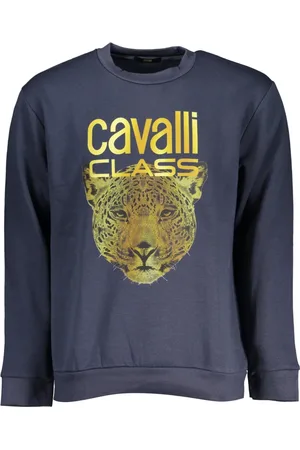 Roberto Cavalli Sweatshirts & Hoodies, Heren, Blauw, M, Kleding
