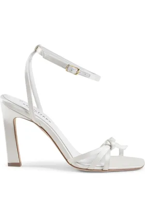 DEE OCLEPPO Schoenen, Dames, Wit, 36 EU, Satijn, Elegant Ivory Satin High Heel Sandal