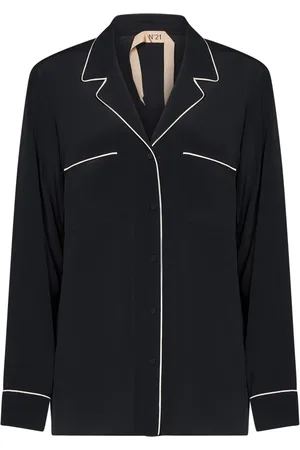Nº21 Blouses & Shirts, Dames, Zwart, L, Zwarte Chique Shirt voor Vrouwen