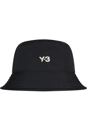 Y-3 Accessoires, unisex, Zwart, ONE Size, Polyester, Zwarte technische stof vissersstijl hoed