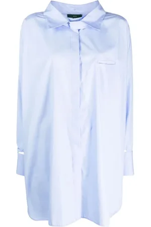 JEJIA Blouses & Shirts, Dames, Blauw, M, Katoen, Lichtblauwe Over Antoine Shirt