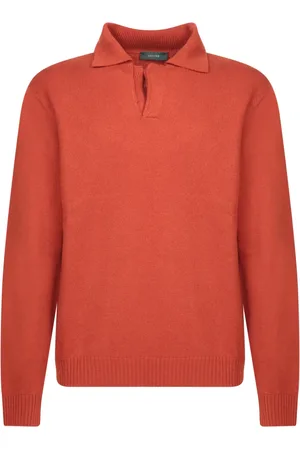 ZANONE Truien, Heren, Oranje, XL, Oranje T-shirt voor heren Aw 24