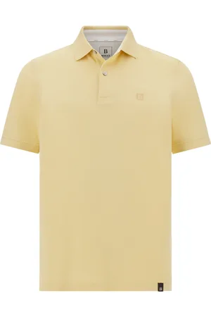 Boggi Milano Tops, Heren, Geel, 2Xl, Katoen, Katoenen Piqué Polo Shirt