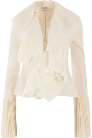Alexander McQueen Blouses & Shirts, Dames, , S, Witte Elegante Shirt voor Vrouwen
