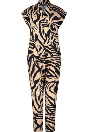 Betty Barclay Jumpsuits & Playsuits, Dames, Zwart, L, Jumpsuit met zakken in dierenontwerp