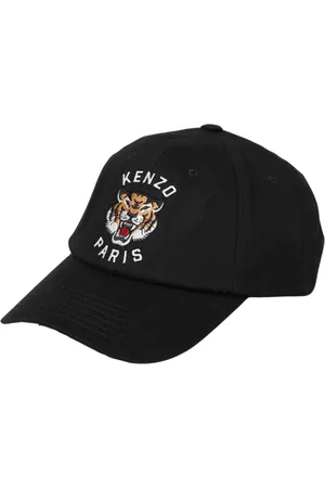 Kenzo Accessoires, Heren, Zwart, ONE Size, Tijgerhoofdpet Stijlvol Zwart