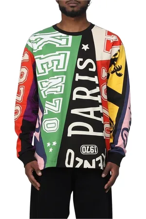 Kenzo Sweatshirts & Hoodies, Heren, Veelkleurig, S, Rode Patchwork Sweater