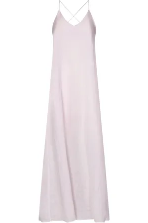 FISICO Kleedjes, Dames, Roze, M, Roze Maxi Jurk met Dunne Bandjes