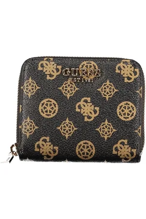Guess Accessoires, Dames, Bruin, ONE Size, Polyethyleen Portemonnee met Rits en Logo