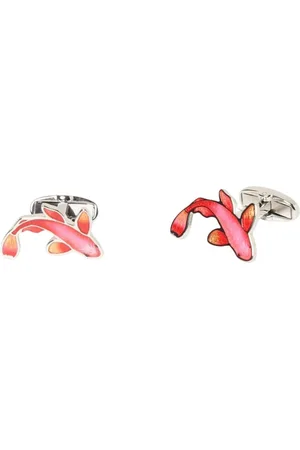Paul Smith Accessoires, Heren, Veelkleurig, ONE Size, Kleurrijke Koi Vis Manchetknopen
