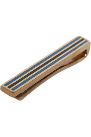 Dolce & Gabbana Accessoires, Heren, Geel, ONE Size, Goudkleurige Logo Stropdas Clip Bar