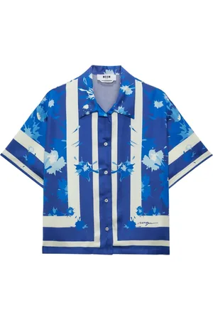 Msgm Blouses & Shirts, Dames, Blauw, M, Blauwe Casual Shirt Dameskleding