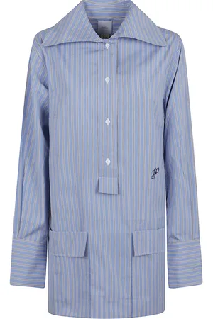 Patou Kleedjes, Dames, Blauw, S, Katoen, Blauwe Katoenen Jurk Elegante Casual Stijl