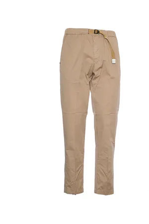 White Sand Broeken, Heren, Geel, M, Katoen, Beige Stijlvolle Broek met Trekkoord Taille