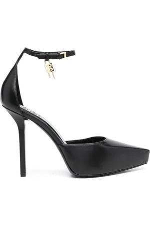Givenchy Schoenen, Dames, Zwart, 36 EU, Leer, Zwarte puntige neus enkelband pompen