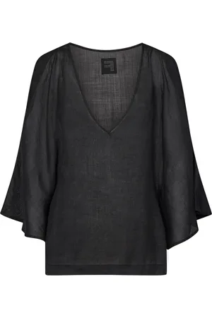FISICO Blouses & Shirts, Dames, Zwart, L, Elegante Zwarte Jurk voor Vrouwen