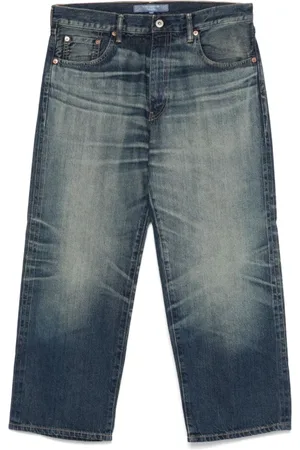 JUNYA WATANABE Jeans, Heren, Blauw, XL, Indigo Cropped Leg Jeans