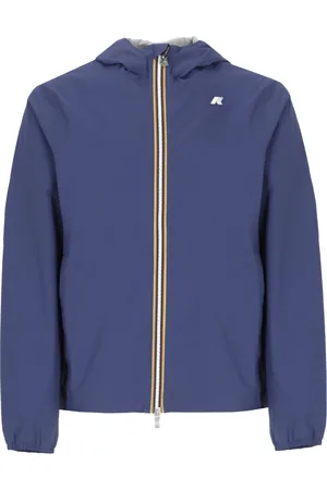 K-Way Jassen, Heren, Blauw, XL, Blauwe Waterdichte Hoodie Jas