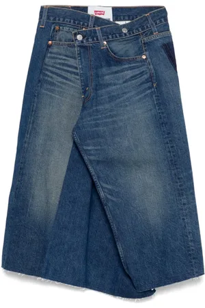 JUNYA WATANABE Rokken, Dames, Blauw, M, Denim, Blauwe Rokken voor Vrouwen