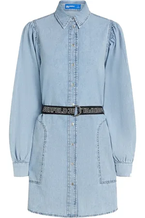 Karl Lagerfeld Kleedjes, Dames, Blauw, M, Denim, Jurken Denim