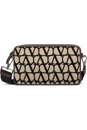 VALENTINO GARAVANI Tassen, Dames, Bruin, ONE Size, Leer, Bruine Schoudertas Iconographe Chic Design