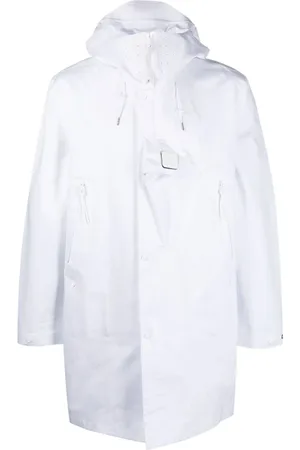 C.P. Company Mantels, Heren, Wit, M, Witte Metropolis Logo Patch Hoodiejas