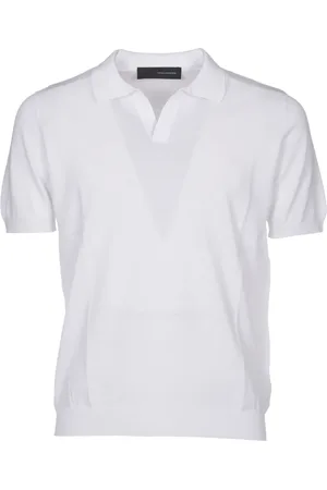 TAGLIATORE Tops, Heren, Wit, L, Katoen, Herenkleding T-shirts Polo