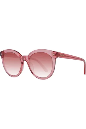 Bally Accessoires, Dames, Roze, ONE Size, Rode ronde zonnebril voor vrouwen