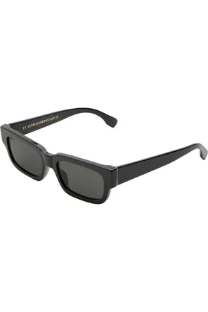 Retrosuperfuture Accessoires, unisex, Zwart, ONE Size, Gedurfde Zwarte Zonnebril Roma Model