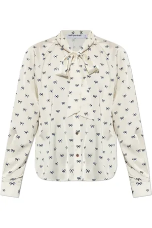 Self-Portrait Blouses & Shirts, Dames, , M, Shirt met decoratieve strik bij de halslijn