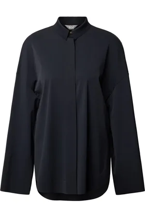 Max Mara Blouses & Shirts, Dames, Blauw, S, Katoen, Blauwe Casual Overhemd met Klassieke Kraag