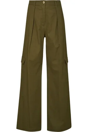 Liu Jo Broeken, Dames, Groen, L, Katoen, Cargo Katoenen Broek