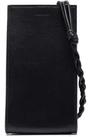 Jil Sander Tassen, Heren, Zwart, ONE Size, Telefoonhoesje met Modern Ontwerp