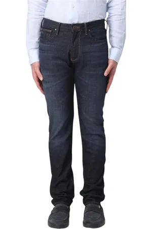Emporio Armani Jeans, Heren, Blauw, W33, Denim, Premium Denim Slim Fit Jeans