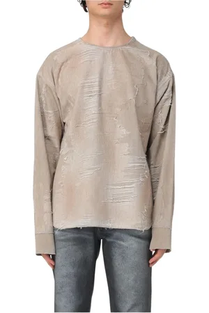 Diesel Sweatshirts & Hoodies, Heren, , M, Katoen, Versleten Katoenen Pullover Sweater